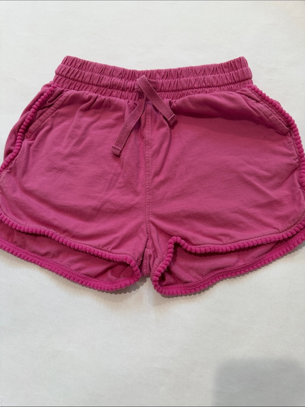 Tea Collection Raspberry Pom-Trim Knit Drawstring Shorts